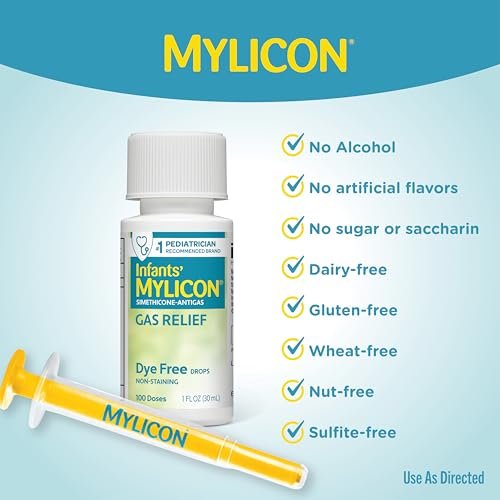 MYLICON Infants Gas Relief Drops for Infants and Babies, Dye Free Formula, 1 Fluid Ounce - Image 7
