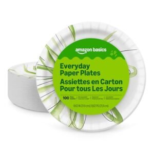 Alternative view of Amazon Basics Everyday Paper Plates, 8.62 Inch, Disposable, 100 Count, Packaging May Vary