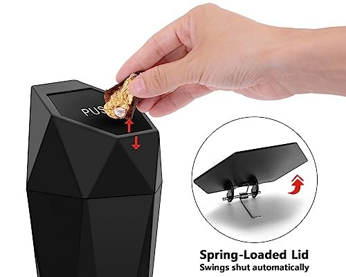Ginsco Car Trash Can Cup Holder, 2 Pack Mini Trash Can with Lid, Car Accessories for Interior, Leakproof Small Trash Cup for Home with Additional 2 ABS Hooks and 90pcs Trash Bags Black - Image 7