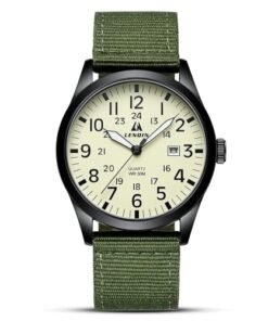 LN LENQIN Mens Watches Unisex Military Sport Nylon Strap Stylish Luminous Fashion Analog Quartz Watch for Men Waterproof Army Tactical Casual Wristwatch - High Quality Product Image
