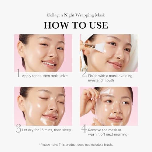 medicube Wrapping Mask Collagen Overnight Peel Off Facial Mask | Elasticity & Hydration Care, Reduces Sagging & Dullness | Hydrolyzed Collagen For Glo - Image 5