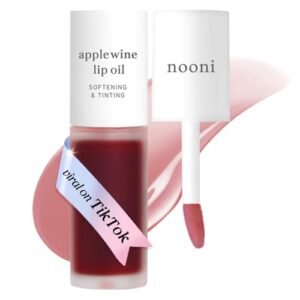 NOONI Korean Lip Oil - Applewine | Long-Lasting, Moisturizing, Plumping, Revitalizing for Dry Lips, Waterproof, No Peel Off, Hydrating, Stocking Stuffers, Gifts For Women, 0.12 FL Oz