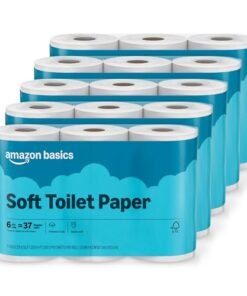 Amazon Basics FSC-Certified 2-Ply Septic-Safe Toilet Paper, Soft, 350 Sheets per Roll, 30 Rolls = 185 Regular Rolls - High Quality Product Image