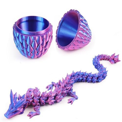 12inch 3D Printed Dragon Egg,Mystery Crystal Dragon Fidget Toys,Articulated Dragon,Home Desk Decor Easter Surprise Dinosaur Eggs,Adults Fidget Toys fo - Image 5