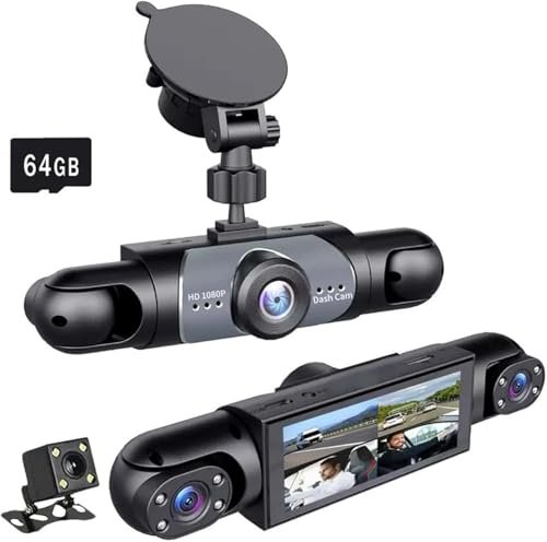 Saker Full View Car Dashcam System - 4K Front & 1080P Rear/Side Car Camera with Parking Mode, G-Sensor, Night Vision, Includes SD Card (64, GB) - Image 2