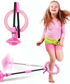 Skip Ball, Portable Foldable Colorful Flash Wheel Swing Ball, Kids Toys for Girls & Boys, Sports Fitness Toys for Kids & Adults. Gifts for Mom Women & Girls Toys Age 5-10 Years - High Quality Product Image