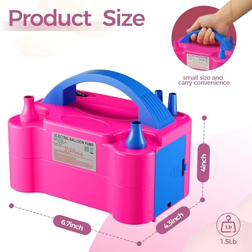 Balloon Pump - Electric Dual Nozzle Air Pump for Balloon, Portable Balloon Blower Save Time and Effort, Balloon Inflator for Parties and Decoration... - Image 4