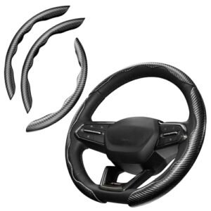 Alternative view of 3 Piece Carbon Fiber Steering Wheel Cover, Car Steering Wheel Cover for Men/Women, Anti-Slip, Comfortable Grip, Durable, Universal for 99% Car Interio