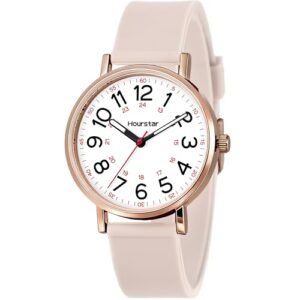 Alternative view of Women's Analog Nurse Watch with Second Hand for Nursing, 12/24 Time, Silicone Band, Easy Read