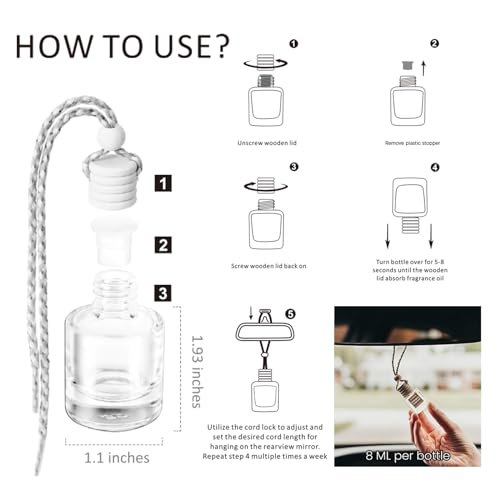 HoogaLife Car Air Freshener Diffuser 2 Pack Hanging Air Freshener Diffuser - Vanilla Cream Fragrance Oil Air D iffuser for Car, 45+ days Long Lasting - Image 7