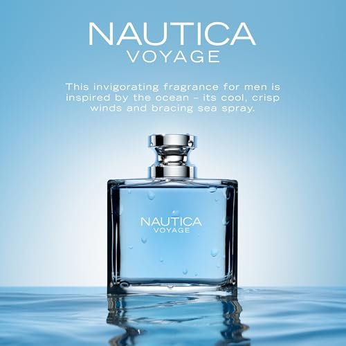 Nautica Voyage Eau De Toilette, Cologne and Fragrance For Men, Fresh, Romantic, Fruity Scent Woody, Aquatic Notes of Apple, Water Lotus, Cedarwood, and Musk Ideal Day Wear, Long Lasting 3.3Fl oz - Image 3
