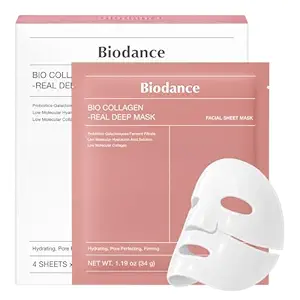 BIODANCE Bio-Collagen Real Deep Mask, Hydrating Overnight Hydrogel Mask, Pore Minimizing, Elasticity, Plumping Improvement, Korean Skin Care, Valentin