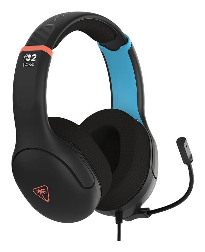 Turtle Beach Airlite Fit Wired Gaming Headset – Officially Licensed for Nintendo Switch 2, Nintendo Switch, Durable, Lightweight, Charcoal Blue/Red - Image 5