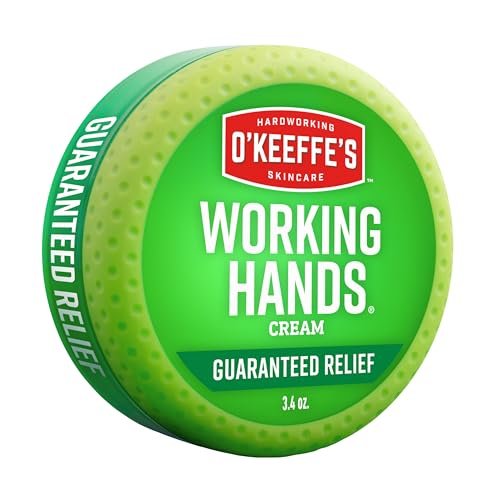 O'Keeffe's Working Hands Hand Cream for Extreme Dryness - 3.4 oz Jar (1 Pack) - Repairing Skincare for Cracked, Dry Hands