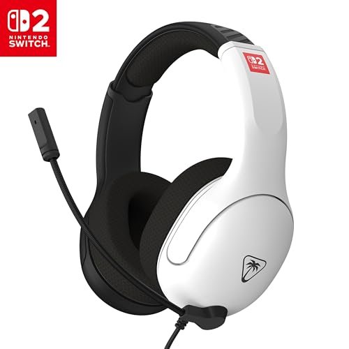 Turtle Beach Airlite Fit Wired Gaming Headset – Officially Licensed for Nintendo Switch 2, Nintendo Switch, Durable, Lightweight, Black and White - Image 2