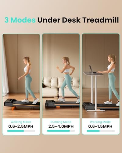 Walking Pad, Under Desk Treadmill with Incline for Home Office 2.5HP Portable Walking Treadmill with 265 Lbs Weight Capacity Walking Machine, Remot... - Image 4