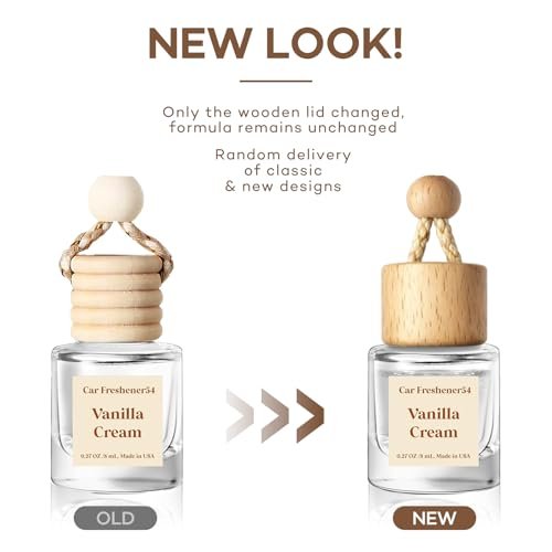 HoogaLife Car Air Freshener Diffuser 2 Pack Hanging Air Freshener Diffuser - Vanilla Cream Fragrance Oil Air D iffuser for Car, 45+ days Long Lasting - Image 3