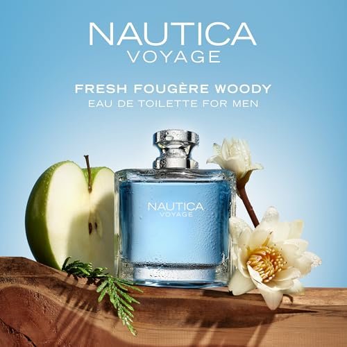 Nautica Voyage Eau De Toilette, Cologne and Fragrance For Men, Fresh, Romantic, Fruity Scent Woody, Aquatic Notes of Apple, Water Lotus, Cedarwood, and Musk Ideal Day Wear, Long Lasting 3.3Fl oz - Image 2