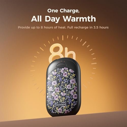 OCOOPA Magnetic Hand Warmers Rechargeable 2 Pack, UL Safety Heat 100-126°F, 3-Settings, Pocket-Sized, Max. 8 Hrs Long Lasting,Great for Raynauds, G... - Image 6