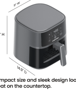 Chefman TurboFry® Touch 6-Qt Easy-View Air Fryer w/ 4 Cooking Presets and 450°F Hi-Fry Button - Gray - High Quality Product Image