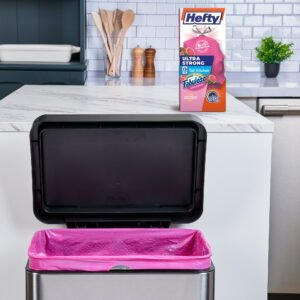 Alternative view of Hefty Ultra Strong 13 Gallon Trash Bags, Tall Kitchen Trash Bags, Pink, Fabuloso Watermelon Scent, 40 Bags