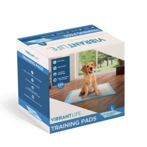 Alternative view of Vibrant Life Training Pads – Super Absorbent, Leak Proof, & Fast Dry Dog and Puppy Pee Pads – L 22 in x 22 in, 100 Count