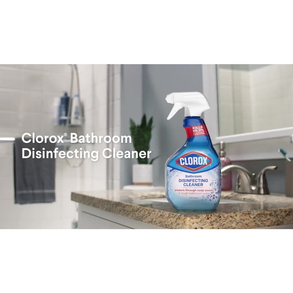 Clorox Bathroom Disinfecting Cleaner and Shower Cleaning Supplies Spray, Original, 30 fl oz - Image 2