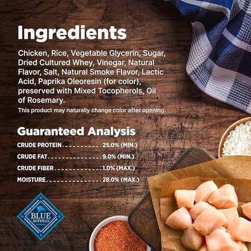 Blue Buffalo Nudges Jerky Bites Dog Treats, Made in the USA with Natural Ingredients, Bite-Sized Pieces, Chicken, 16-oz Bag - Image 6