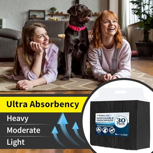 Charcoal Infused Pee Pads for Dogs 30 Count XL 6 Layer Puppy Pads with Odor Control, 28"x34" Training Underpads for Dogs, Cats, and Pets, Extra Lar... - Image 3