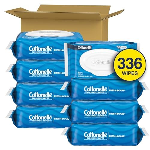 Cottonelle Fresh Feel Flushable Wet Wipes, Adult Wet Wipes, 8 Flip-Top Packs, 42 Wipes Per Pack (336 Total Wipes), Packaging May Vary - Image 3
