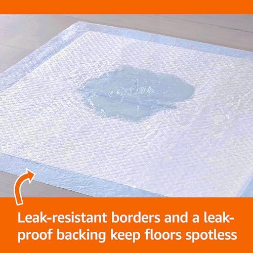 Amazon Basics Leak-Proof Dog and Puppy Potty Training Pee Pads with Quick-Dry 5-Layer Super Absorbent Surface for Dog Training, Floor Protection, R... - Image 4