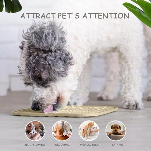 2 Pack Lick Mat for Dogs,Cats,Upgraded 8.5×8.5 inches Licking Mats with Suction Cups,Slow Feeder Licking Pad for Anxiety Relief and Boredom Reducer... - Image 6