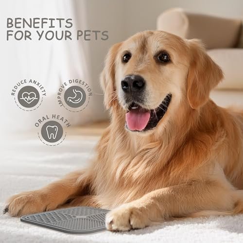 2 Pack Lick Mat for Dogs,Cats,Upgraded 8.5×8.5 inches Licking Mats with Suction Cups,Slow Feeder Licking Pad for Anxiety Relief and Boredom Reducer... - Image 7
