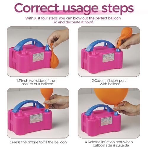 Balloon Pump - Electric Dual Nozzle Air Pump for Balloon, Portable Balloon Blower Save Time and Effort, Balloon Inflator for Parties and Decoration... - Image 5