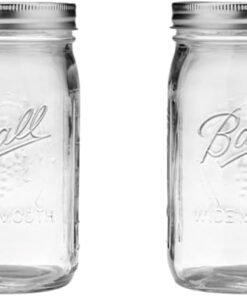 Ball Wide Mouth Glass Mason Jars with Lids and Bands, Used for Canning, Pickling, Juice, Jam, Jelly, Quart Size 32 Ounce (Pack of 2) - High Quality Product Image