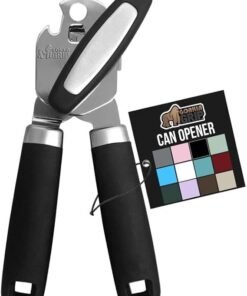GORILLA GRIP Heavy Duty Stainless Steel Smooth Edge Manual Can Opener and Bottle Openers, Soft Comfortable Handle, Oversized Handheld Turn Knob, US De - High Quality Product Image