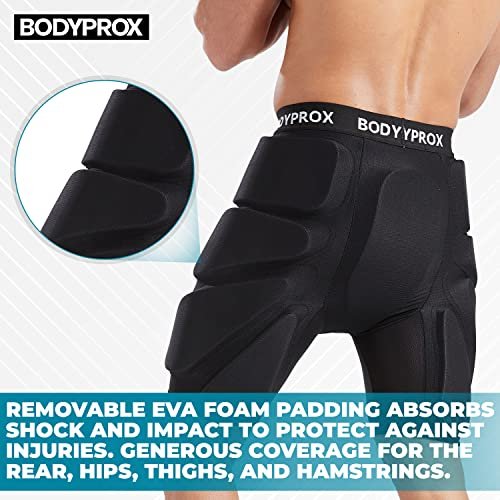 Bodyprox Protective Padded Shorts for Snowboard,Skate and Ski,3D Protection for Hip,Butt and Tailbone - Image 5
