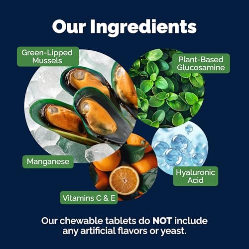 Yumove Hip & Joint Relief for Dogs - Glucosamine, Hyaluronic Acid, Green Lipped Mussel & Omega 3 Joint Supplement - Image 7