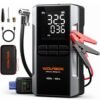 WOLFBOX 4000A Jump Starter with 160PSI Air Compressor, 12V Car Battery Booster, 65W Fast Charge, 88.8Wh Portable Tire Inflator, LED Display for 10L Ga - High Quality Product Image