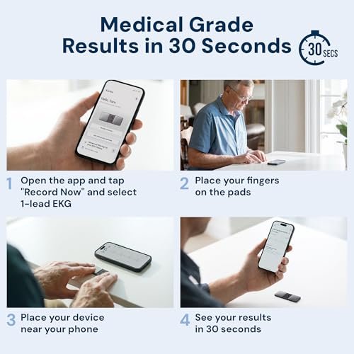 KardiaMobile 1-Lead EKG Monitor, Medical-Grade FDA-Cleared Personal Heart Monitor, Detects Normal, AFib & Arrhythmias, Unlimited Recordings, 30 Sec... - Image 7