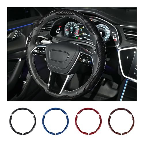Carbon Fiber Steering Wheel Cover 3PCS Set – Anti-Slip, Scratch-Resistant, Universal Fit for 14–16 Inch Wheels – Interior Car Accessories for Cars, SU - Image 2