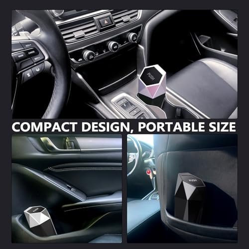Ginsco Car Trash Can Cup Holder, 2 Pack Mini Trash Can with Lid, Car Accessories for Interior, Leakproof Small Trash Cup for Home with Additional 2 ABS Hooks and 90pcs Trash Bags Black - Image 3