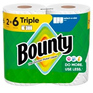 Alternative view of Bounty Select-A-Size Paper Towels, White, 2 Triple Rolls = 6 Regular Rolls