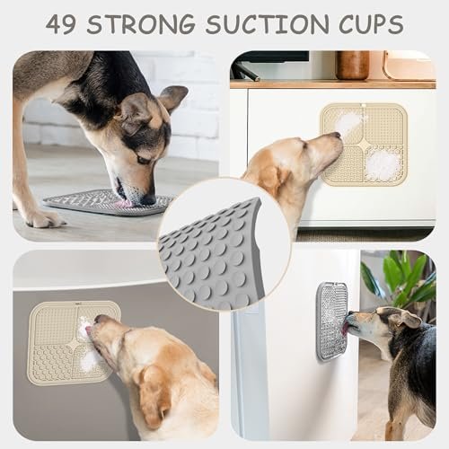 2 Pack Lick Mat for Dogs,Cats,Upgraded 8.5×8.5 inches Licking Mats with Suction Cups,Slow Feeder Licking Pad for Anxiety Relief and Boredom Reducer... - Image 5