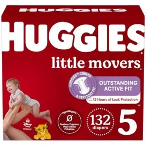 Alternative view of Huggies Size 5 Diapers, Little Movers Baby Diapers, Size 5 (27+ lbs), 132 Count (2 Packs of 66), Packaging May Vary