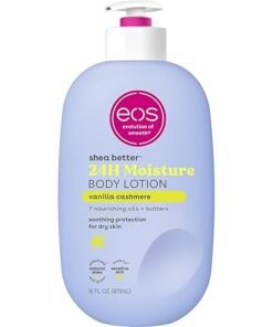 eos Shea Better Body Lotion Vanilla Cashmere, 24-Hour Moisture Skin Care, Lightweight & Non-Greasy, Natural Shea, Vegan, Vanilla Body Lotion, 16 fl oz - High Quality Product Image