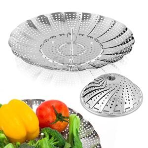 Alternative view of Vegetable Steamer Basket, Premium Stainless Steel Veggie Steamer Basket - Folding Expandable Steamers to Fits Various Size Pot Small by SAYFINE (5.5" to 9.2")