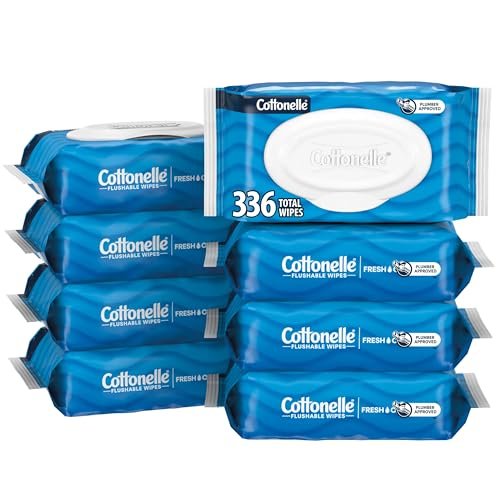 Cottonelle Fresh Feel Flushable Wet Wipes, Adult Wet Wipes, 8 Flip-Top Packs, 42 Wipes Per Pack (336 Total Wipes), Packaging May Vary - Image 2