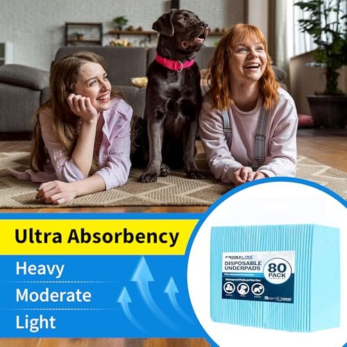 Puppy Pee Pads 22" x 22" 80 Pack, Ultra Absorbent Leakproof Potty Pads for Puppies, Small Dogs, and Cats, Heavy-Duty, Fast-Drying, Wee Wee Pads for... - Image 3