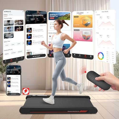 Sperax Walking Treadmill Pad with APP, 3 in 1 Under Desk Treadmill, 400W Low Noise Walking Vibration Pad with Remote Control,Portable Treadmills fo... - Image 3